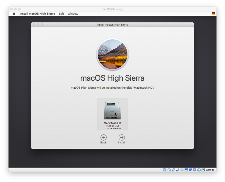 mac os x sierra virtualbox error